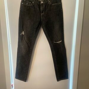 Levi's 421 Women's Black Distressed Slim Jeans